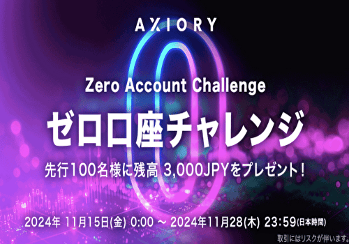 AXIORYゼロ口座チャレンジ